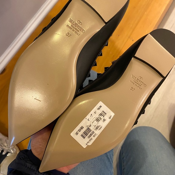 New Black Valentino Rockstud flats authentic - Picture 3 of 4